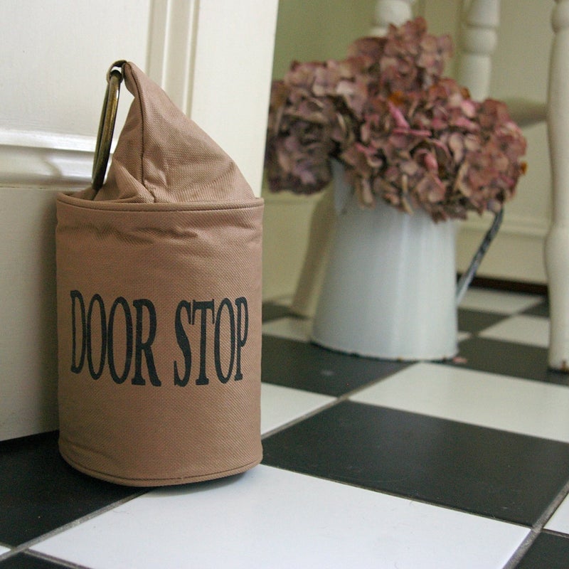 Esschert Design USA LH118 Fabric Doorstop with Ring, Brown - Image 1